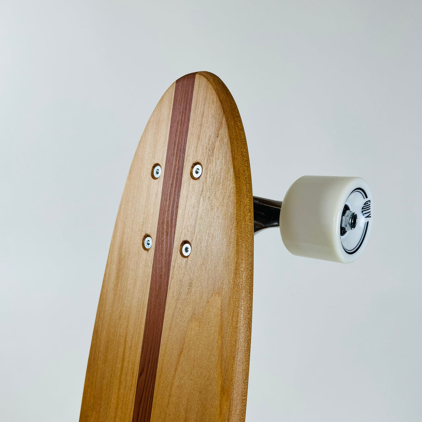 New Zealand Kauri (Redwood inlay) - Small V-tail Skateboard